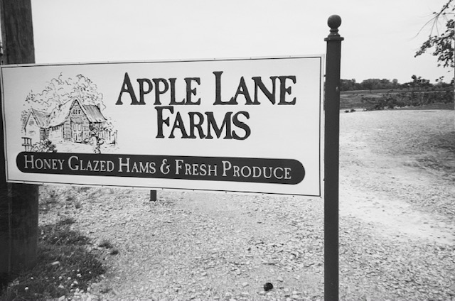 apple lane sign